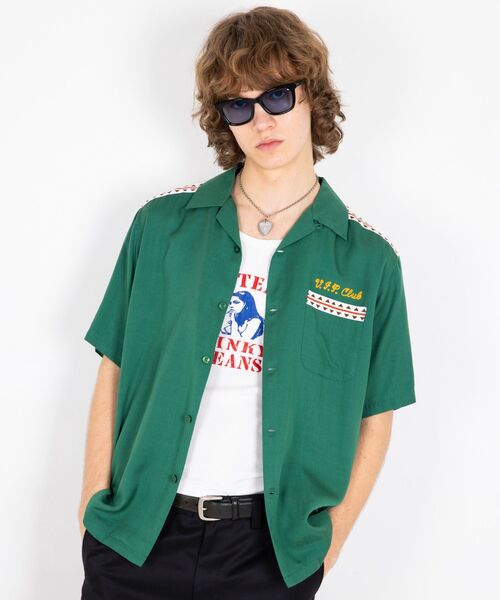 「HYSTERIC GLAMOUR」 半袖シャツ LARGE ブラック メンズの画像