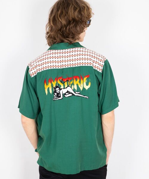 「HYSTERIC GLAMOUR」 半袖シャツ LARGE ブラック メンズの画像
