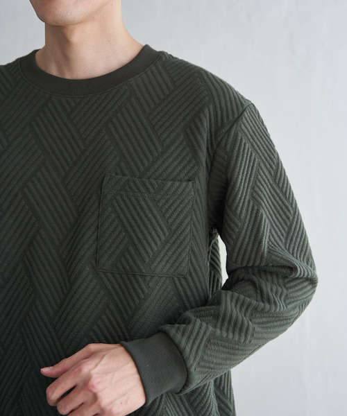 トレーナー スウェット フクレジャカードポケット付きクルーネックプルオーバー メンズ | ikka | 15