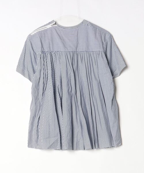 「sacai luck」 ストライプ柄半袖ブラウス 1 ブルー レディース_画像2