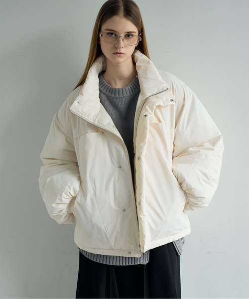 デサント　ニットアウター　フルジップ　背中ダウン入り　アイボリー　L ELLUV ダウンジャケット ダウン 「ELLUV/エルヴ」防風/ストレッチ