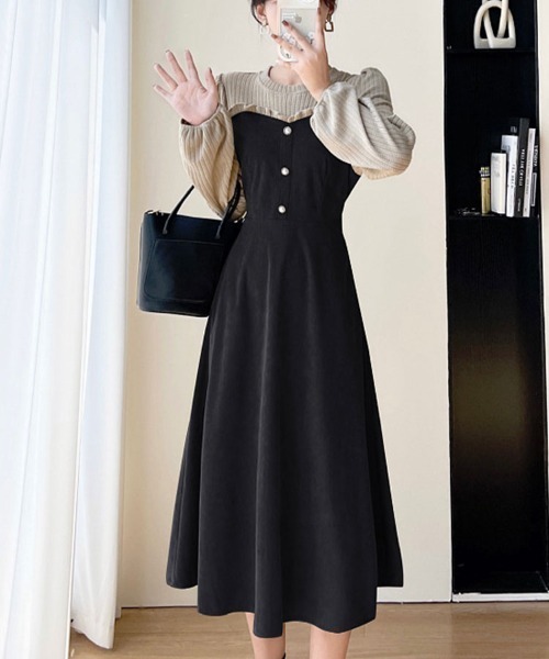 Sally Lunn ワンピース ドッキングガーリーフリルワンピース