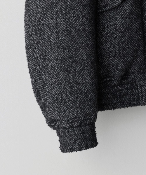 WYM LIDNM ブルゾン アウター DETACHABLE BOA TWEED HERRINGBONE 
