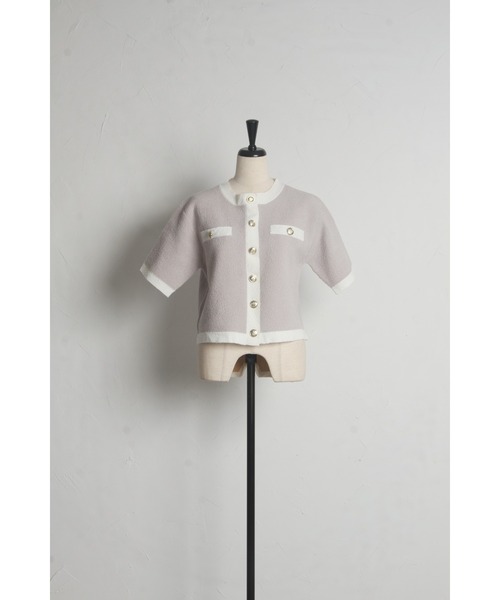 「&. NOSTALGIA」 半袖ニット M ブラック レディース_画像4