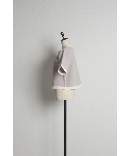 「&. NOSTALGIA」 半袖ニット M ブラック レディース_画像5