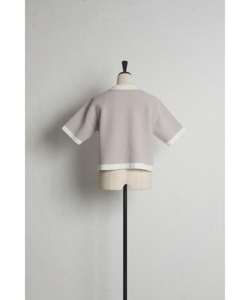 「&. NOSTALGIA」 半袖ニット M ブラック レディース_画像6