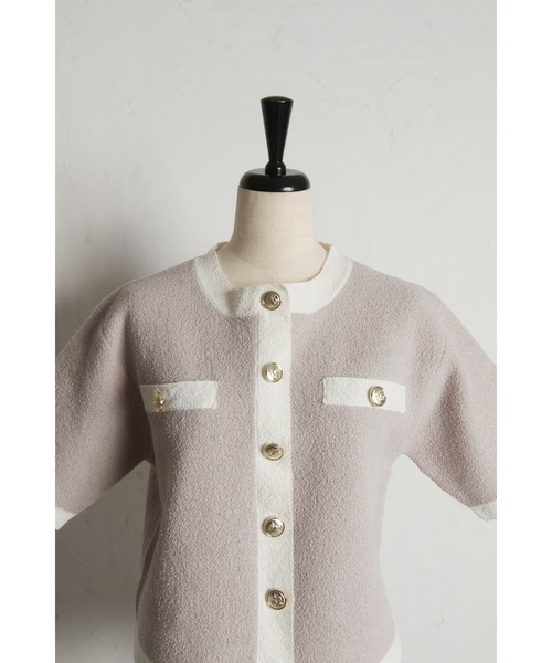 「&. NOSTALGIA」 半袖ニット M ブラック レディース_画像7