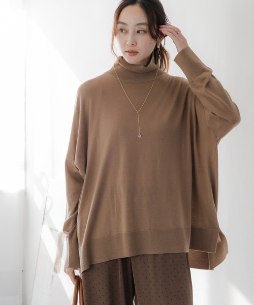 Elura（エルーラ） ニット セーター ハイネックポンチョニット/611690