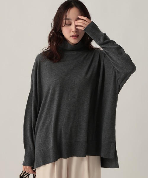 Elura（エルーラ） ニット セーター ハイネックポンチョニット/611690