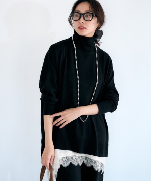 Elura（エルーラ） ニット セーター ハイネックポンチョニット/611690