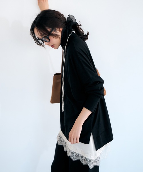 Elura（エルーラ） ニット セーター ハイネックポンチョニット/611690