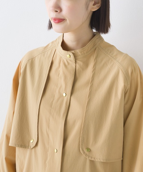 「OMNES」 ノーカラーコート FREE ベージュ レディース_画像2