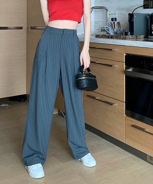 「by muni:r」 スラックス MEDIUM ダークグレー レディース_画像9