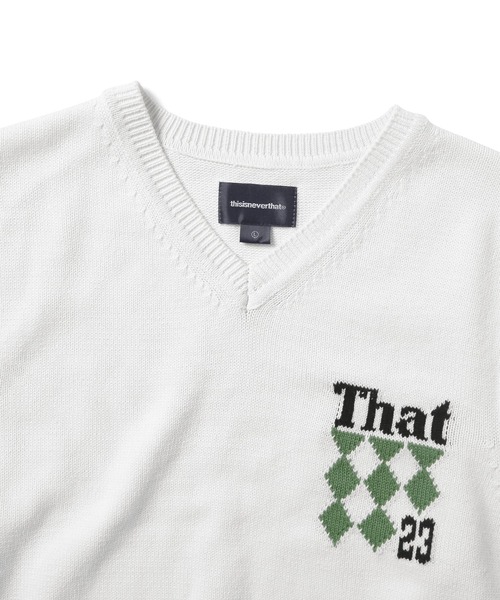「thisisneverthat」 ニットベスト M アイボリー メンズ_画像8
