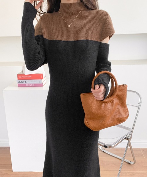 「ABITOKYO」 ニットワンピース FREE グレー レディース_画像4