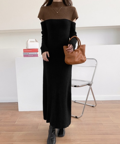 「ABITOKYO」 ニットワンピース FREE グレー レディース_画像5