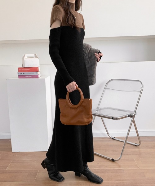 「ABITOKYO」 ニットワンピース FREE グレー レディース_画像8