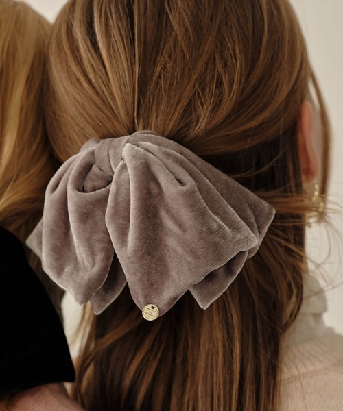 ZAKKA-BOX（ザッカボックス） ヘアクリップ ベロアリボンヘアクリップ