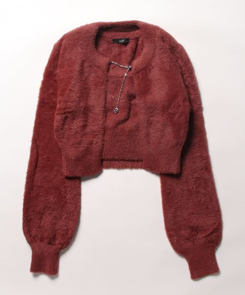 「EMODA」 ニットアンサンブル FREE グレー レディース_画像2