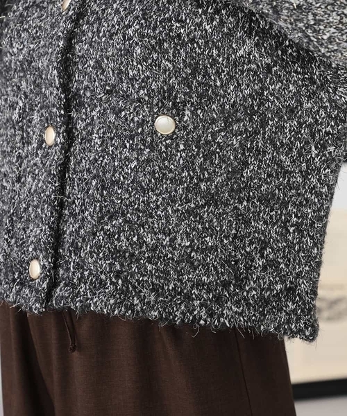 a.v.v（アー・ヴェ・ヴェ） カーディガン ツイードニットジャケット