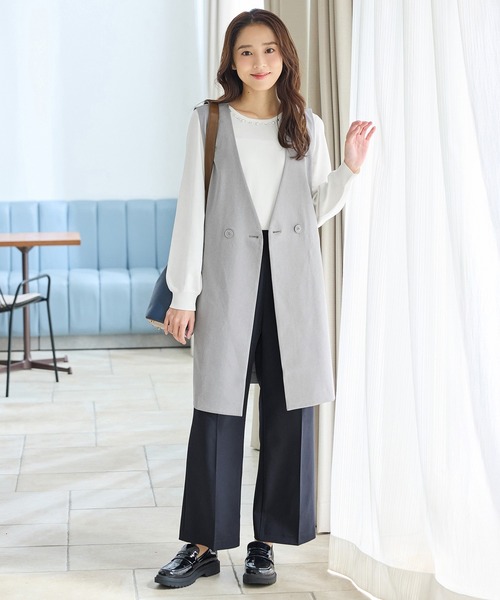 【未使用✨️】完売品✨️アナイ ストレッチツイルジレロングベスト 上質 Honeys（ハニーズ） ベスト ジレ 「ストレッチ・ウォッシャブル