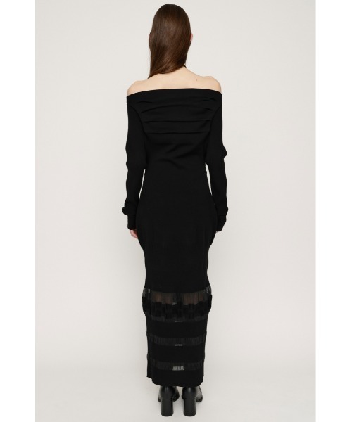 SLY（スライ） ワンピース OFF SHOULDER KNIT OP オフショルダー