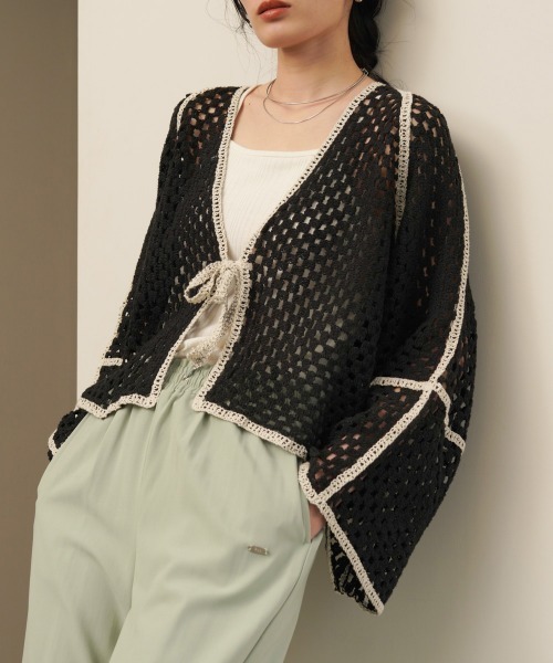 「Bab」 ニットカーディガン FREE ホワイト系その他 レディース_画像3