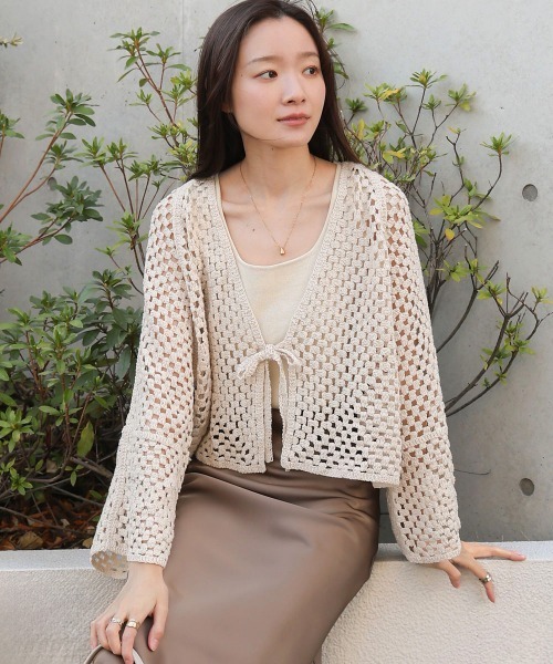 「Bab」 ニットカーディガン FREE ホワイト系その他 レディース_画像6