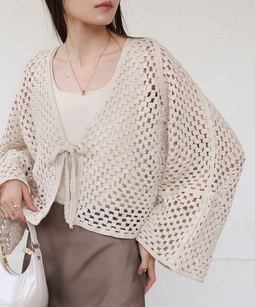 「Bab」 ニットカーディガン FREE ホワイト系その他 レディース_画像7