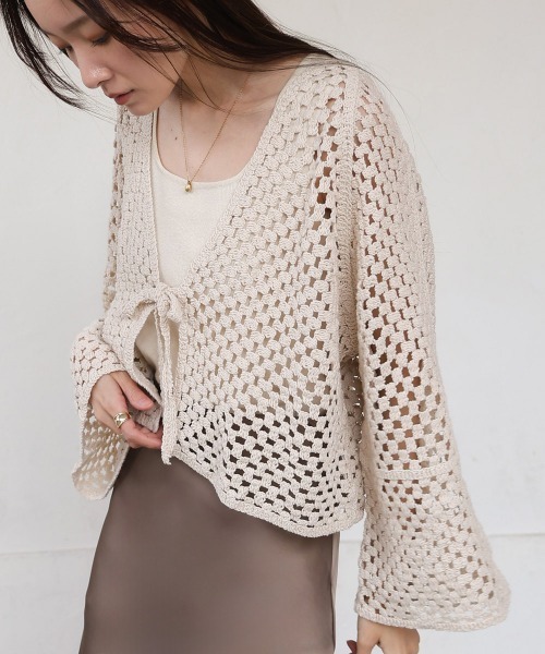 「Bab」 ニットカーディガン FREE ホワイト系その他 レディース_画像8