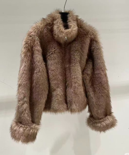 DIAVEL tシャツ 「秋冬新作」2WAY袖/ふわもこフェイクファージャケット