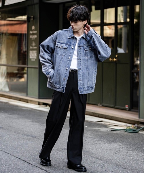 「Rocky Monroe」 デニムジャケット M ライトブラック メンズ_画像8