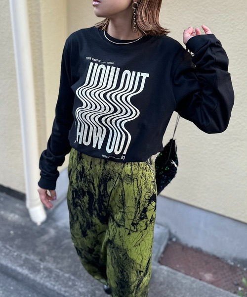 「mi via loca」 長袖カットソー MEDIUM イエロー レディース_画像4