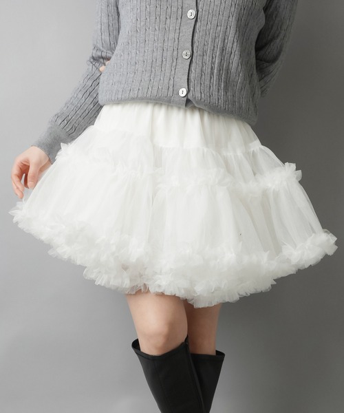 SPINNS（スピンズ） スカート ペインターフリルミニスカート