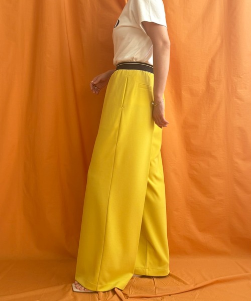 「LHELBIE」 スラックス M イエロー レディース_画像5