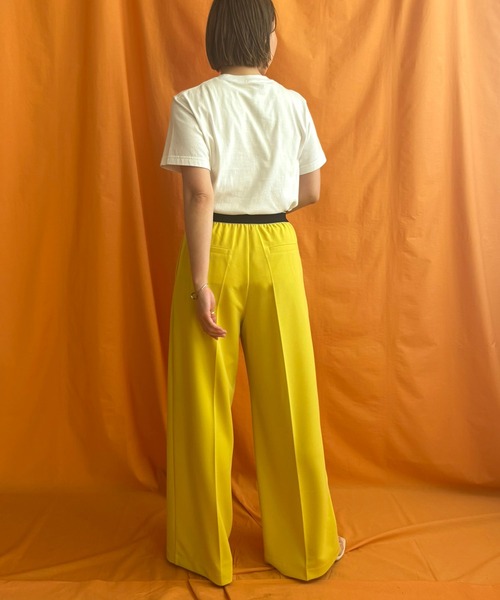 「LHELBIE」 スラックス M イエロー レディース_画像8