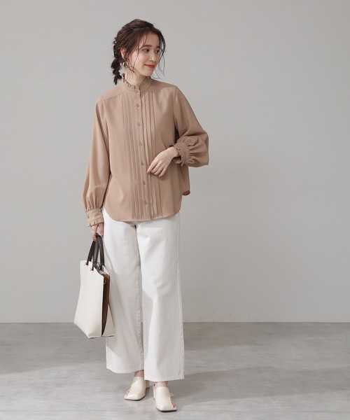 「N.(N. Natural Beauty Basic)」 長袖ブラウス MEDIUM ピンク レディース_画像2