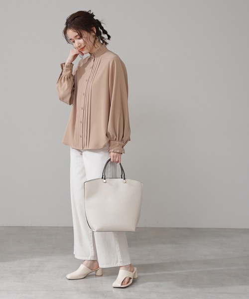 「N.(N. Natural Beauty Basic)」 長袖ブラウス MEDIUM ピンク レディース_画像3