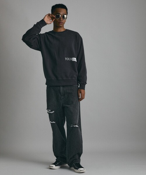 「Firsthand」 スウェットカットソー S チャコールグレー メンズ_画像9