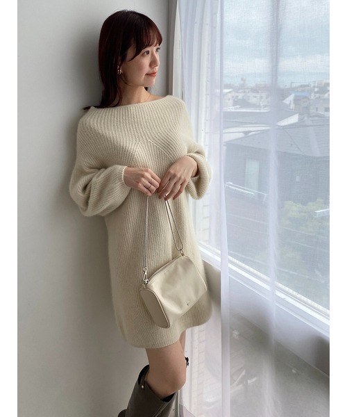 SNIDEL ニットワンピース SNIDEL（スナイデル） ニットワンピース ONE SIZE ホワイト レディース