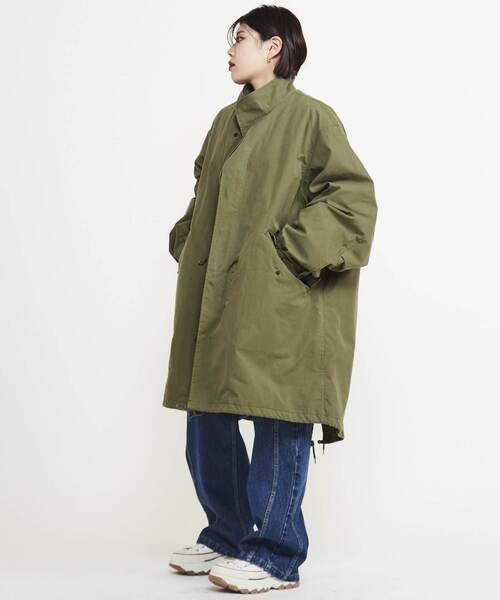 「CONVERSE TOKYO」 ミリタリーコート MEDIUM オリーブ メンズ_画像2