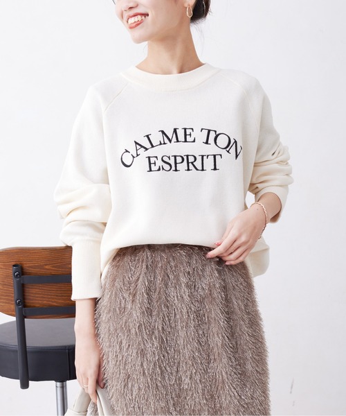 「Chez toi」 長袖ニット FREE アイボリー レディース_画像2