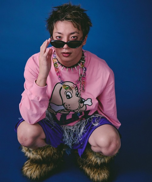 GALFY（ガルフィー） tシャツ GALFY-ばーばの切り貼りリメイクロンTee