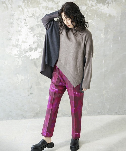 「OSMOSIS」 長袖ニット ONE SIZE ブラック レディース_画像2