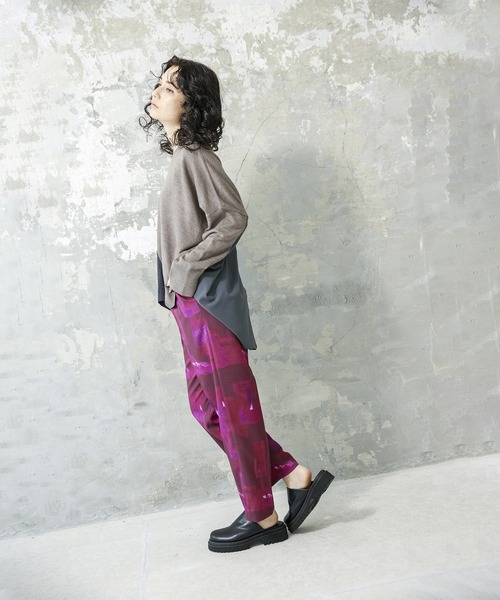 「OSMOSIS」 長袖ニット ONE SIZE ブラック レディース_画像4