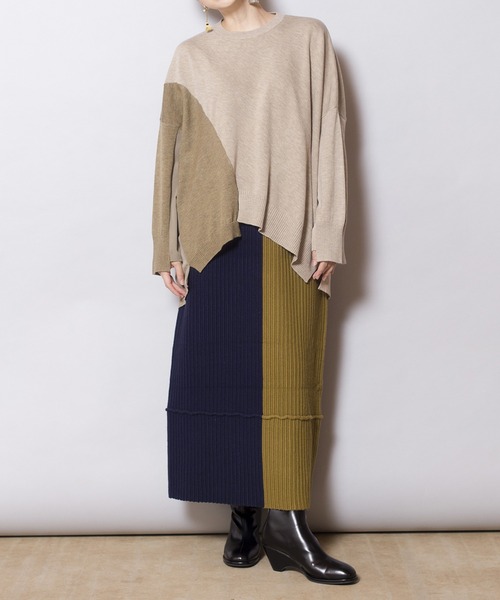 「OSMOSIS」 長袖ニット ONE SIZE ブラック レディース_画像8