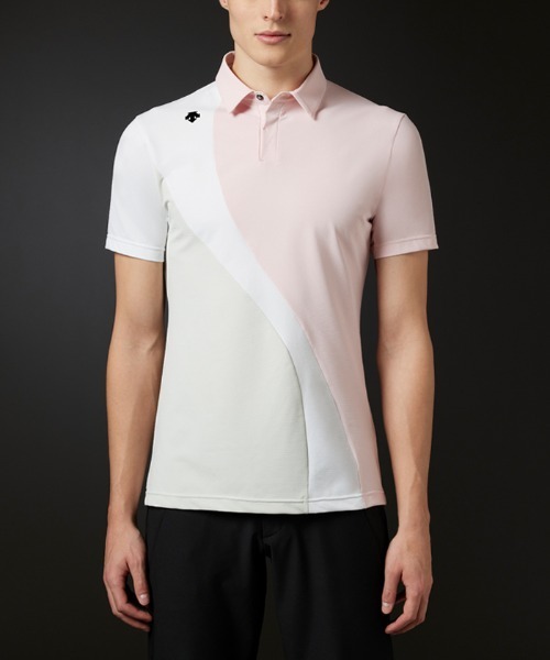 DESCENTE GOLF 「DESCENTE GOLF」 半袖ポロシャツ L ピンク メンズ