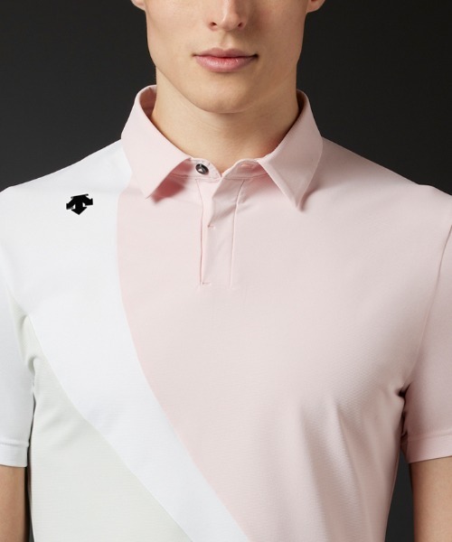 DESCENTE GOLF 「DESCENTE GOLF」 半袖ポロシャツ L ピンク メンズ