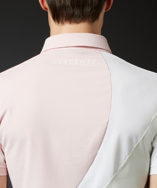 DESCENTE GOLF 「DESCENTE GOLF」 半袖ポロシャツ L ピンク メンズ