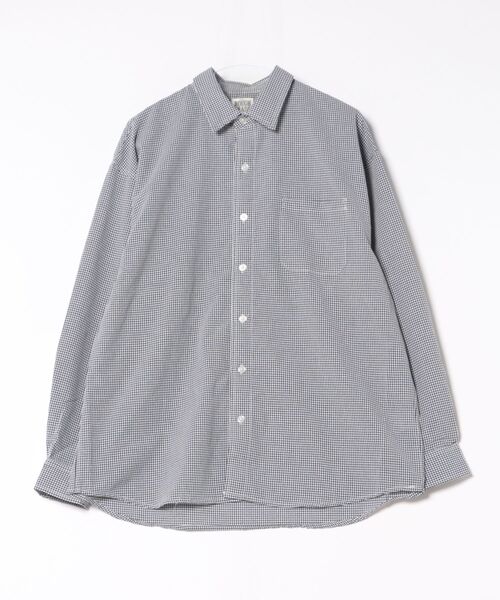 ROUGH TRADE シャツ シアサッカーチェック 長袖シャツ(M1) メンズ